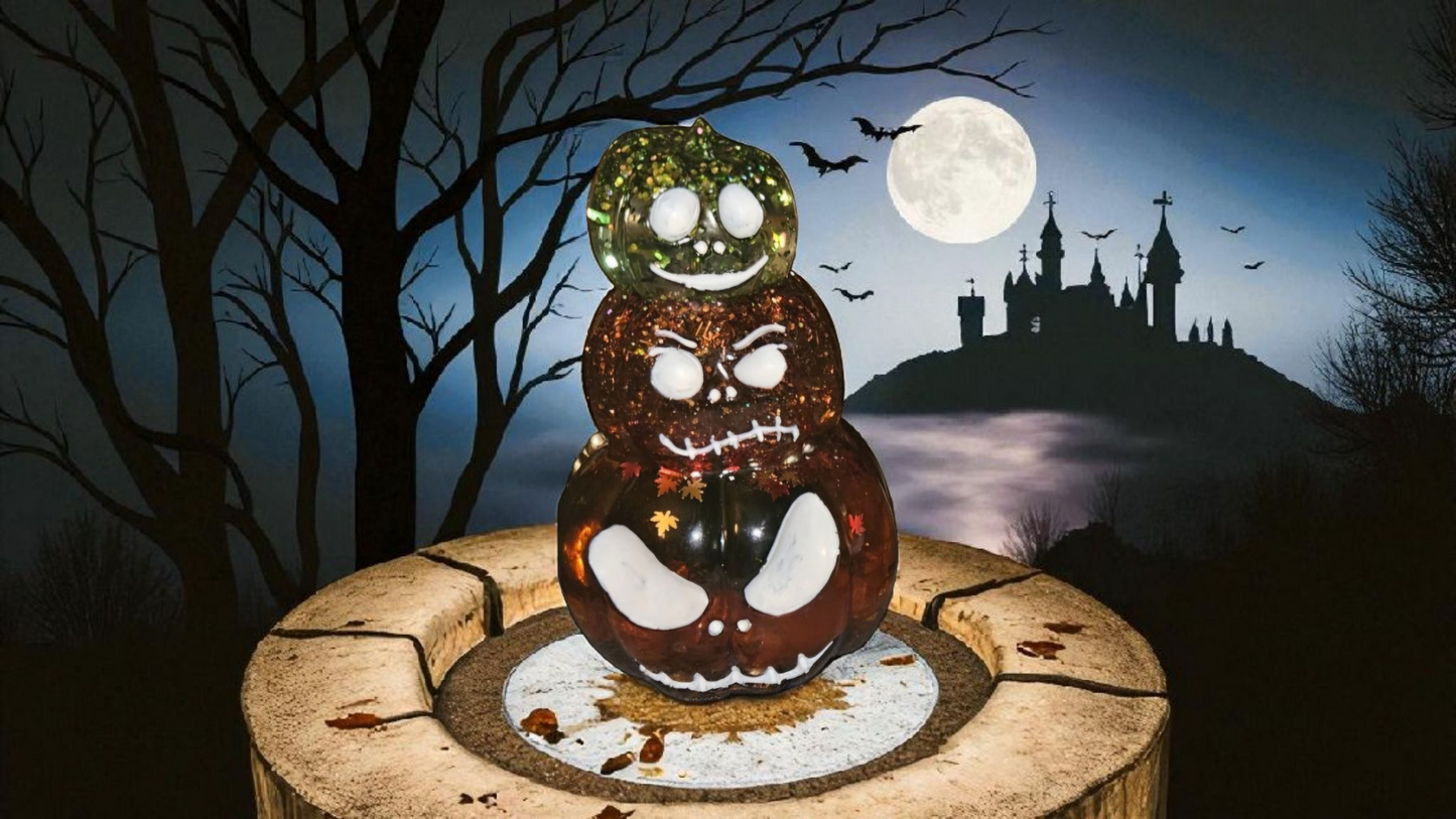 Resin Stacked Pumpkins