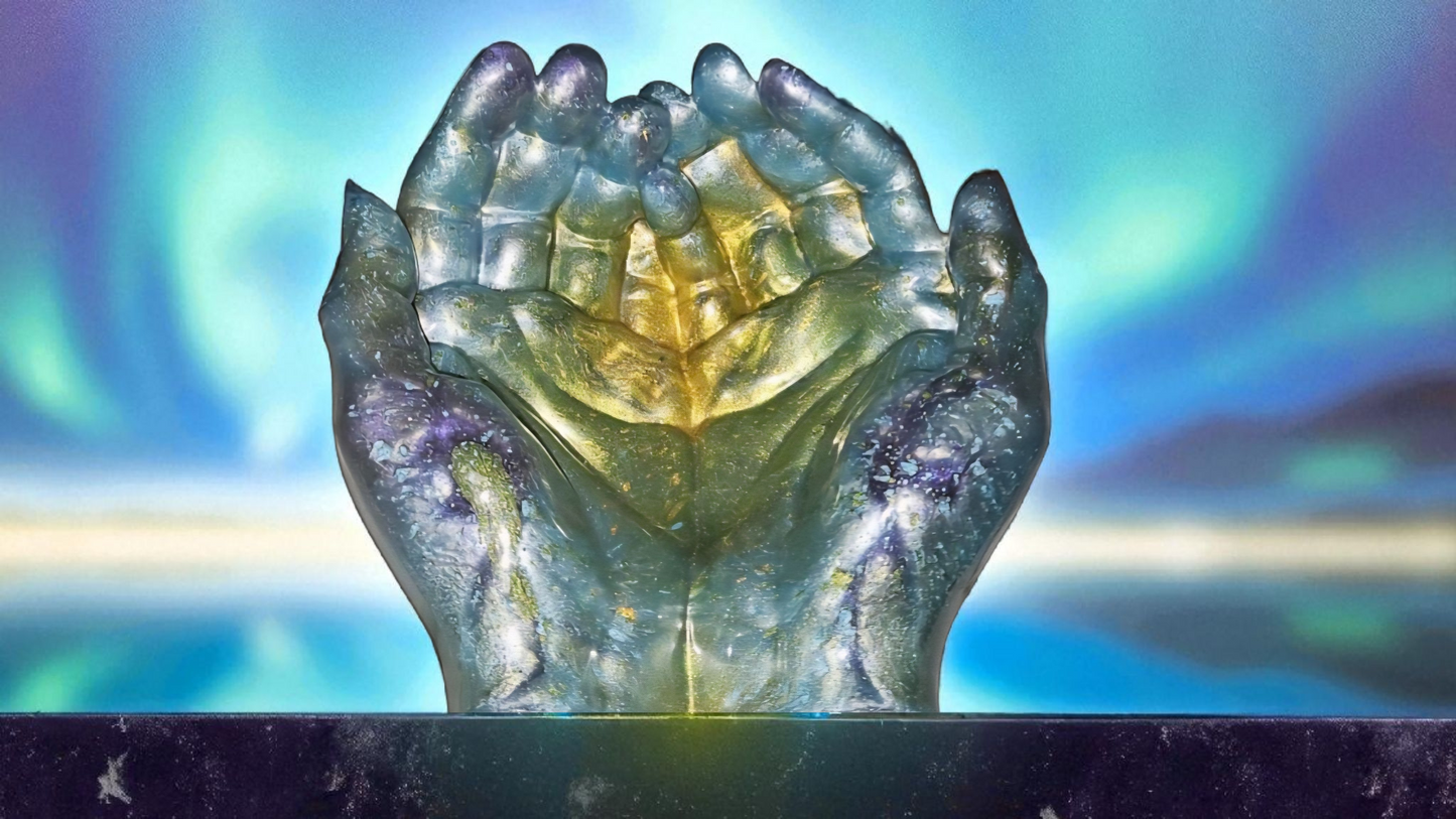 Resin hand sculptures
