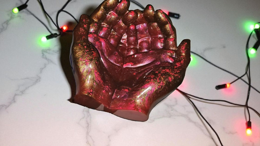 Resin hand sculptures