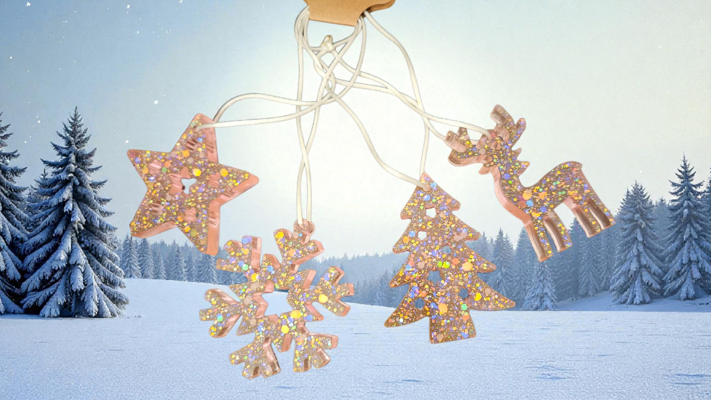 4 peice Christmas Ornaments