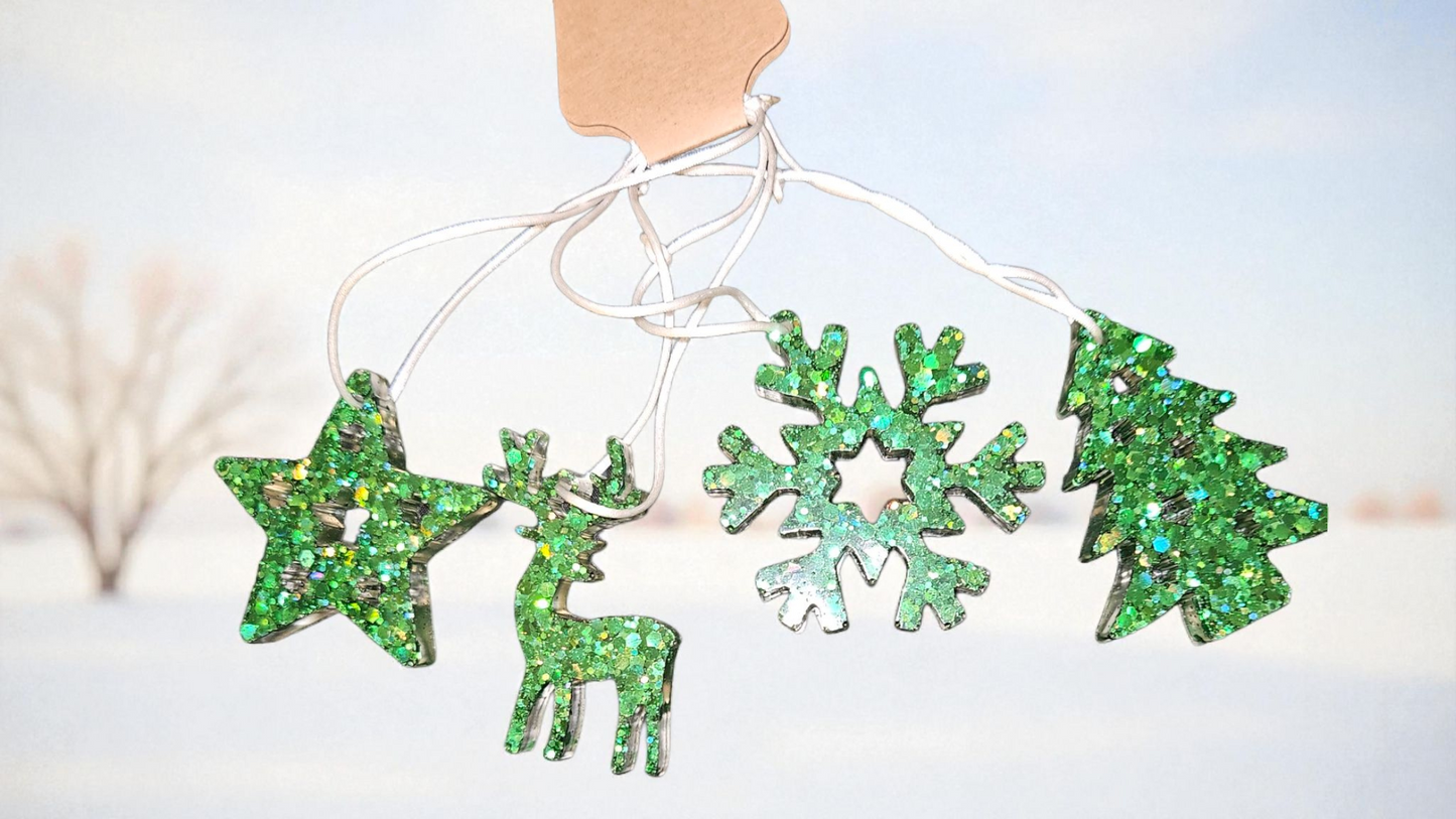 4 peice Christmas Ornaments